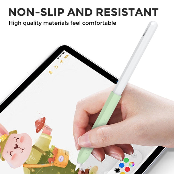 For Apple Pencil 1&2 AhaStyle PT182 Silicone Protective Grip Cover(Orange)