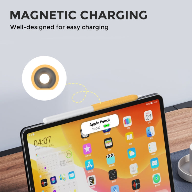For Apple Pencil 1&2 AhaStyle PT182 Silicone Protective Grip Cover(Orange)