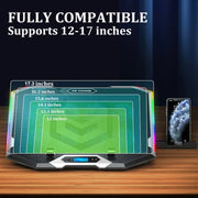 ICE COOREL 8-Fans Adjustable Laptop Stand Radiator With RGB Ambient Light(K10)