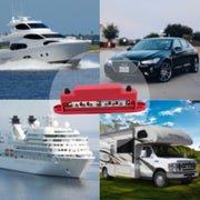 M6 3-post 10-way RV Yacht Short-circuit Proof Base DC Busbar, Color: Red+Black 1pair