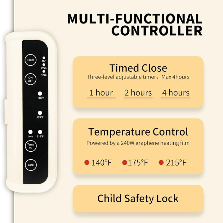 240W Electric Warming Tray Food Warmer with Adjustable Temperature, Timed Close EU Plug - free shipping - PMC TechLife - Order now!