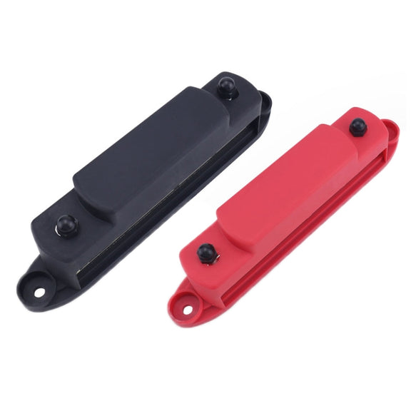 M6 2-post 12-way RV Yacht Terminal Nylon Flame Retardant Busbar, Color: Black
