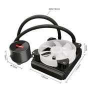 COOLMOON RGB120 5V ARGB Integrated Single Row Multi-Platform CPU Cooler(Black)