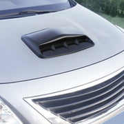 Universal Carbon Car Hood Scoop Air Flow Intake Decorative Turbo Bonnet Vent Cover With Tape(Black)