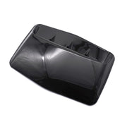 Universal Carbon Car Hood Scoop Air Flow Intake Decorative Turbo Bonnet Vent Cover With Tape(Black)