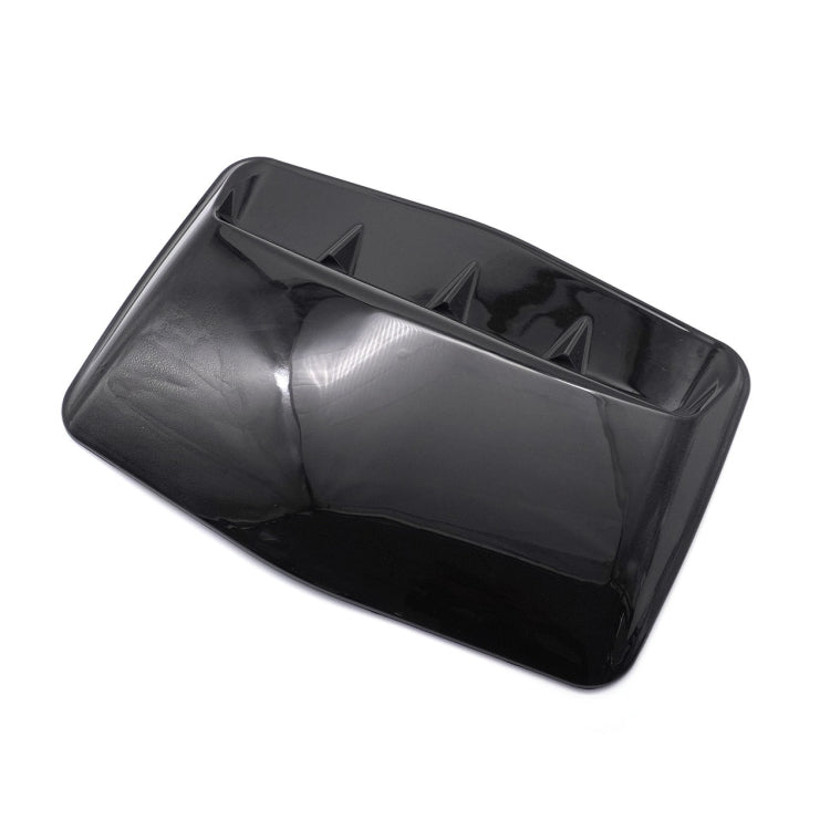 Universal Carbon Car Hood Scoop Air Flow Intake Decorative Turbo Bonnet Vent Cover With Tape(Black)