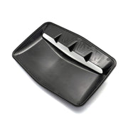 Universal Carbon Car Hood Scoop Air Flow Intake Decorative Turbo Bonnet Vent Cover With Tape(Black)