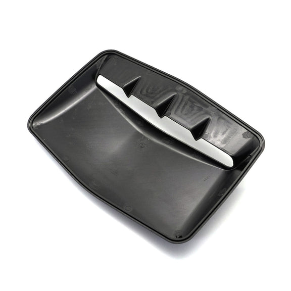 Universal Carbon Car Hood Scoop Air Flow Intake Decorative Turbo Bonnet Vent Cover With Tape(Black)