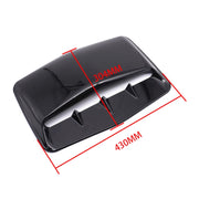 Universal Carbon Car Hood Scoop Air Flow Intake Decorative Turbo Bonnet Vent Cover With Tape(Black)
