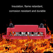 M8 Nylon Base RV Yacht Water-resistant Dustproof Cover 6-post Bus Bar, Color: Red