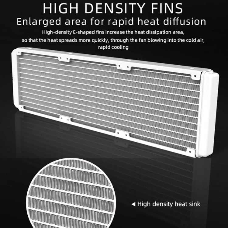 COOLMOON CM-YM-360T Computer ARGB Temperature Display Lens Multi-Platform Integrated CPU Cooler(White) - free shipping - PMC Jewellery - Order now!
