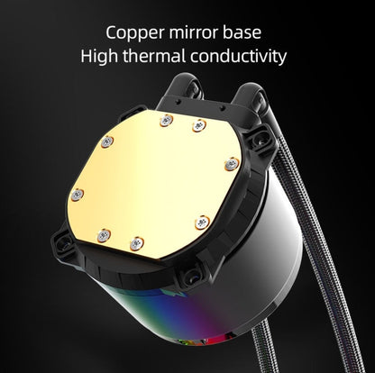 COOLMOON CM-YM-360T Computer ARGB Temperature Display Lens Multi-Platform Integrated CPU Cooler(White) - free shipping - PMC Jewellery - Order now!