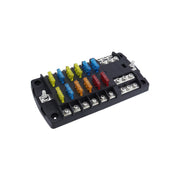 RV Yacht 12-way LED Insulated Flame-retardant Fuse Holder Box with Wire(Configuration 1)
