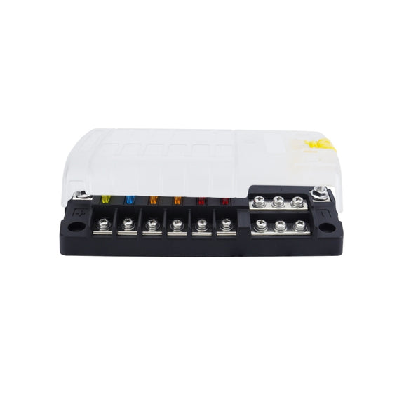 RV Yacht 12-way LED Insulated Flame-retardant Fuse Holder Box with Wire(Configuration 4)