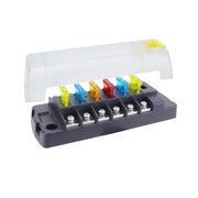 6-Way Plug-In Insulated Cover Fuse Box For Cars Yachts, Set: Standard