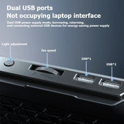 ICE COOREL A9R 6-fans Adjustable Laptop Stand Radiator with RGB Atmosphere Light(Black)