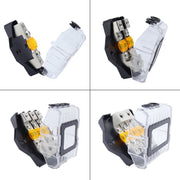 80A Car Audio Amplifier Modified Solid Brass Fuse Holder With Transparent Cover, Specifications: 3-way