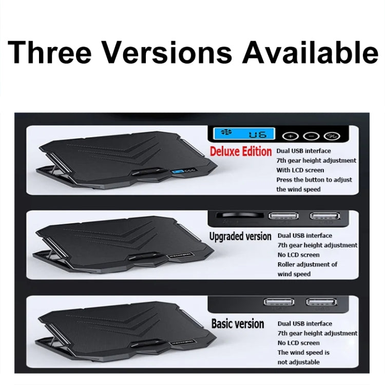 ICE COOREL K22 4-fans Adjustable Laptop Radiator Base with Atmosphere Light with Speed Regulation - Cooling Pads by ICE COOREL | Online Shopping South Africa | PMC Jewellery | Buy Now Pay Later Mobicred