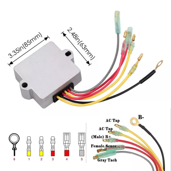 Voltage Regulator Rectifier For Mercury Mariner Outboard 6 Wire 815279 830179-2 815279-3 883072T 8M0084173