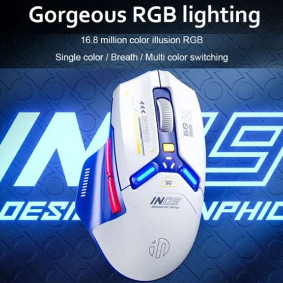 Inphic IN9 Tri-mode Wireless Bluetooth Gaming Office Computer Mouse(Blue)