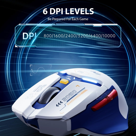 Inphic IN9 Tri-mode Wireless Bluetooth Gaming Office Computer Mouse(Blue)