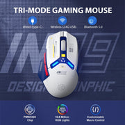 Inphic IN9 Tri-mode Wireless Bluetooth Gaming Office Computer Mouse(Blue)