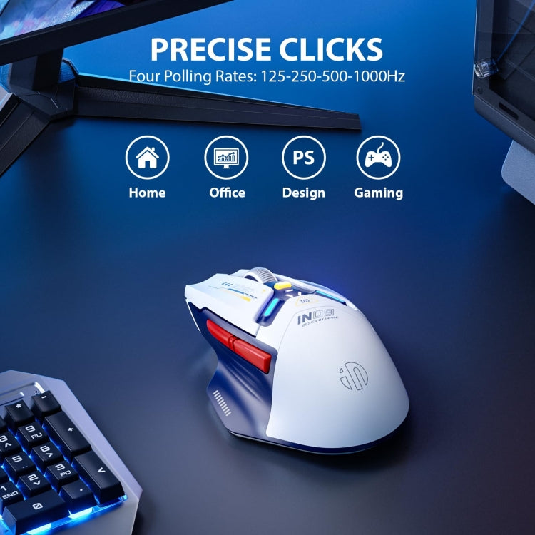Inphic IN9 Tri-mode Wireless Bluetooth Gaming Office Computer Mouse(White Silent Edition) - free shipping - PMC Jewellery - Order now!