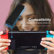 For Nintendo Switch Console 2pcs Replacement Kickstand Back Shell Holder(Red)