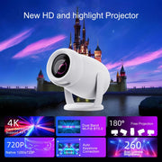 HY400 Android 12.0 System Intelligent Projector Portable Family Projector EU Plug