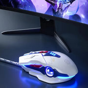 Inphic W9P Glowing Computer Gaming Wired Mouse(Silent Version)