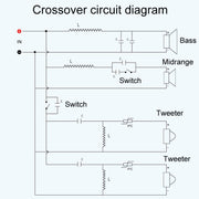SPRAGUE-412 Two High One Medium One Low 4-Way Speaker Crossover Audio Modification Divider