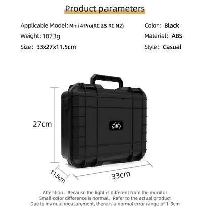 For DJI Mini 4 Pro Drone Suitcase Explosion-proof Box Compatible with RC 2 & RC-N2(Black) - free shipping - PMC Jewellery - Order now!