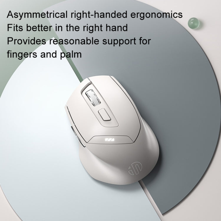 Inphic DR6 2.4G Wireless + Bluetooth 5.0/4.0 Tri-mode Charging Mute Office Gaming Computer Mouse(White Apricot) - free shipping - PMC Jewellery - Order now!