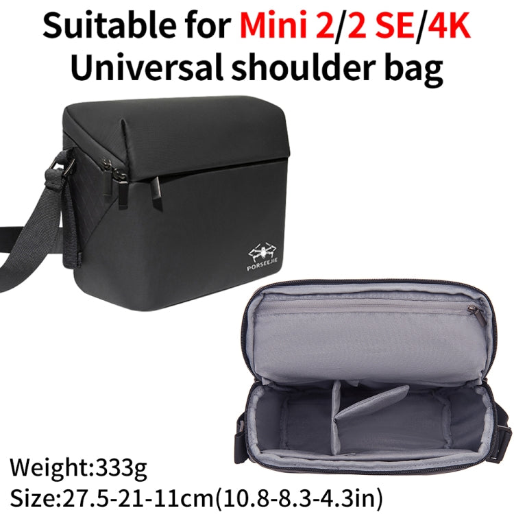 For DJI Mini 4K / Mini 2 SE / Mini 2 Portable Waterproof Shoulder Bag Messenger Bag(Black) - free shipping - PMC Jewellery - Order now!