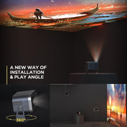 Same Screen Version For Mobile Phone Portable Mini Projector Smart Home Theater(EU Plug)