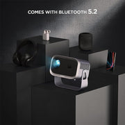 Android 4K HD Version Portable Mini Projector Smart Home Theater(UK Plug)