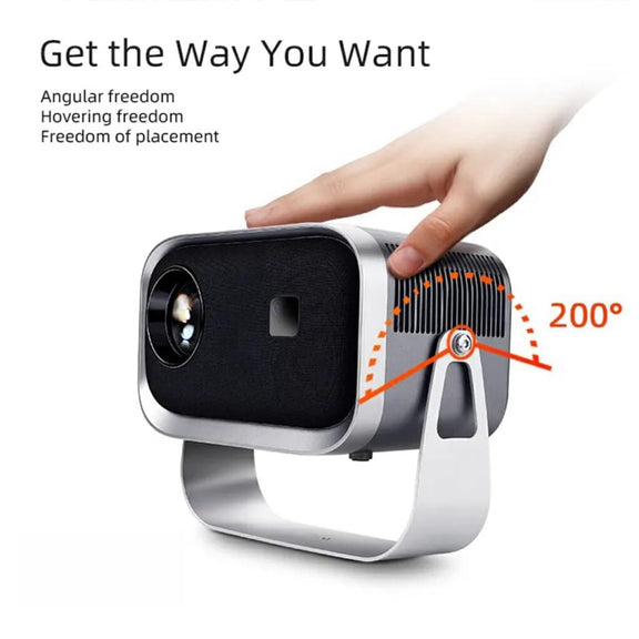 Same Screen Version For Mobile Phone Portable Mini Projector Smart Home Theater(US Plug)