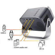 Same Screen Version For Mobile Phone Portable Mini Projector Smart Home Theater(UK Plug)