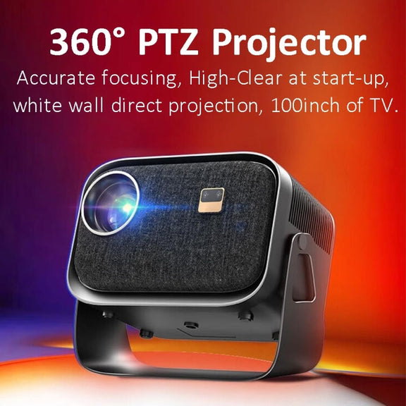 Android 4K HD Version Portable Mini Projector Smart Home Theater(EU Plug)