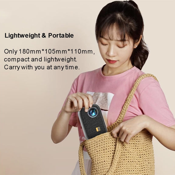 Same Screen Version For Mobile Phone Portable Mini Projector Smart Home Theater(EU Plug)