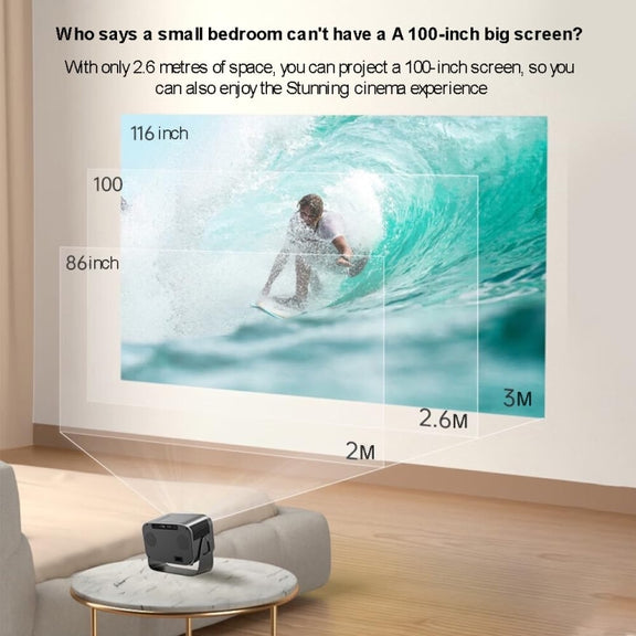 Same Screen Version For Mobile Phone Portable Mini Projector Smart Home Theater(EU Plug)