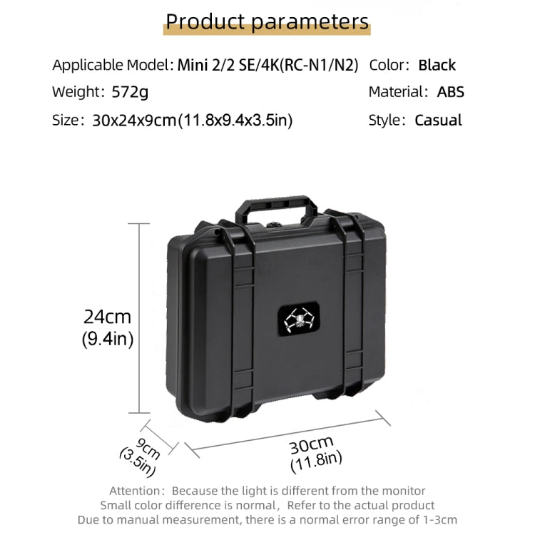 For DJI Mini 4K / Mini 2 SE / Mini 2 Suitcase Explosion-Proof Box Compatible With RC-N1 / N2(Black) - free shipping - PMC Jewellery - Order now!