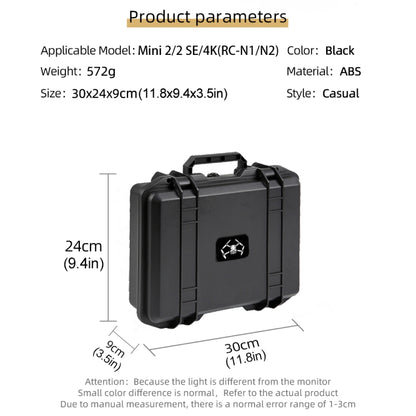 For DJI Mini 4K / Mini 2 SE / Mini 2 Suitcase Explosion-Proof Box Compatible With RC-N1 / N2(Black) - free shipping - PMC Jewellery - Order now!