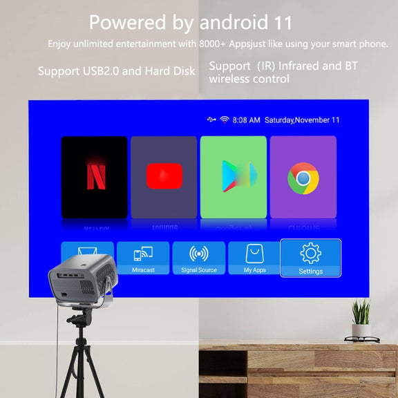 A10 4K Smart Android Portable Projector US Plug