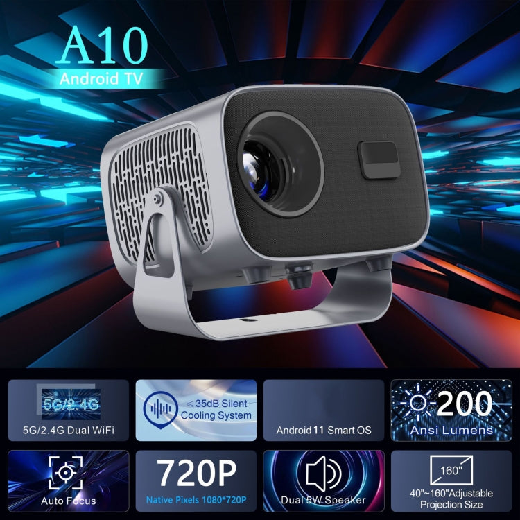 A10 4K Smart Android Portable Projector US Plug - free shipping - PMC Jewellery - Order now!