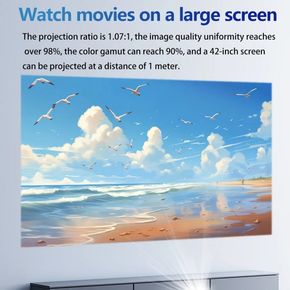 TOUMEI C900 Outdoor Portable Built-In Battery 4K HD Home Music Projector UK Plug(Black)