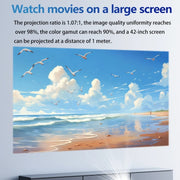 TOUMEI C900 Outdoor Portable Built-In Battery 4K HD Home Music Projector EU Plug(Black)