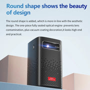TOUMEI C900 Outdoor Portable Built-In Battery 4K HD Home Music Projector UK Plug(Black)