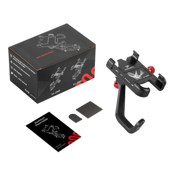 PROMEND SJJ-297E Rearview Mirror Model Phone Holder Universal Aluminum Alloy Electric Bike Mount