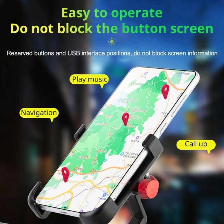 PROMEND SJJ-297E Rearview Mirror Model Phone Holder Universal Aluminum Alloy Electric Bike Mount